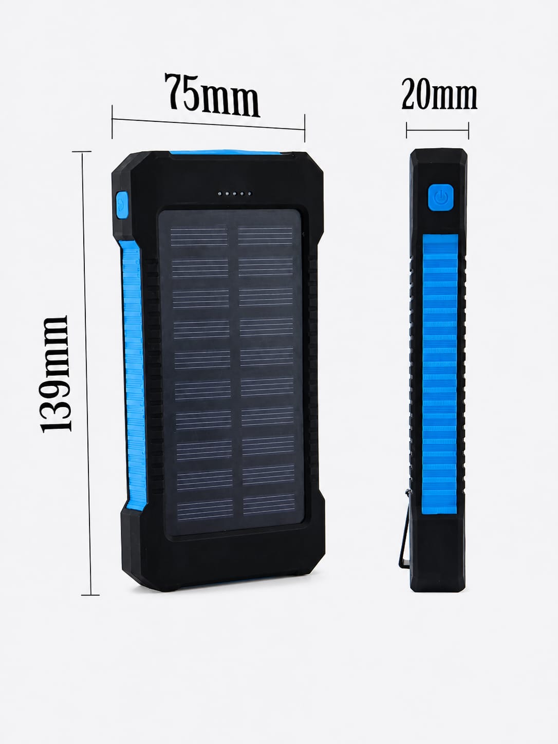 מטען סולארי נייד mAh 50000 סוללה חיצונית לטעינה מהירה, עמיד למים עם פנס דלק איתן – תמונה 4