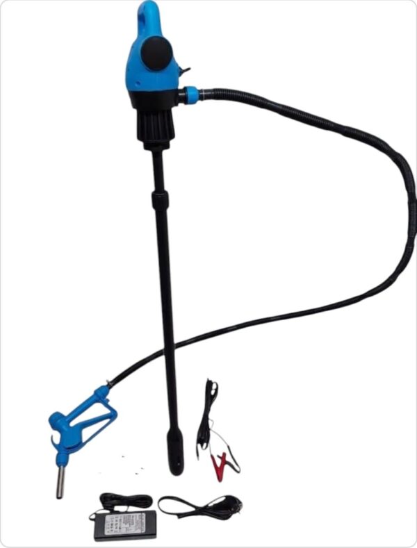 משאבת סולר / שמן / אוריאה ומים חשמלית  220V עם ממיר ותנינים DC 12V  הספק 28ל' דלק איתן