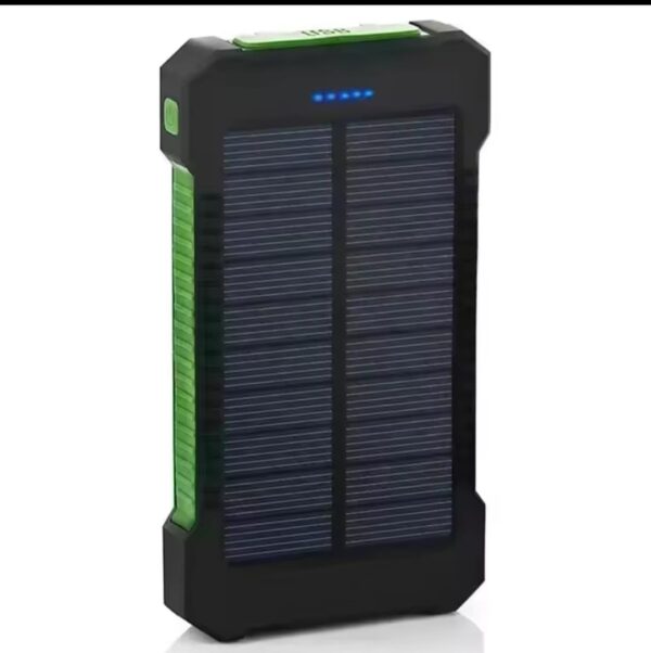 מטען סולארי נייד mAh 30000 סוללה חיצונית לטעינה מהירה, עמיד למים עם פנס דלק איתן