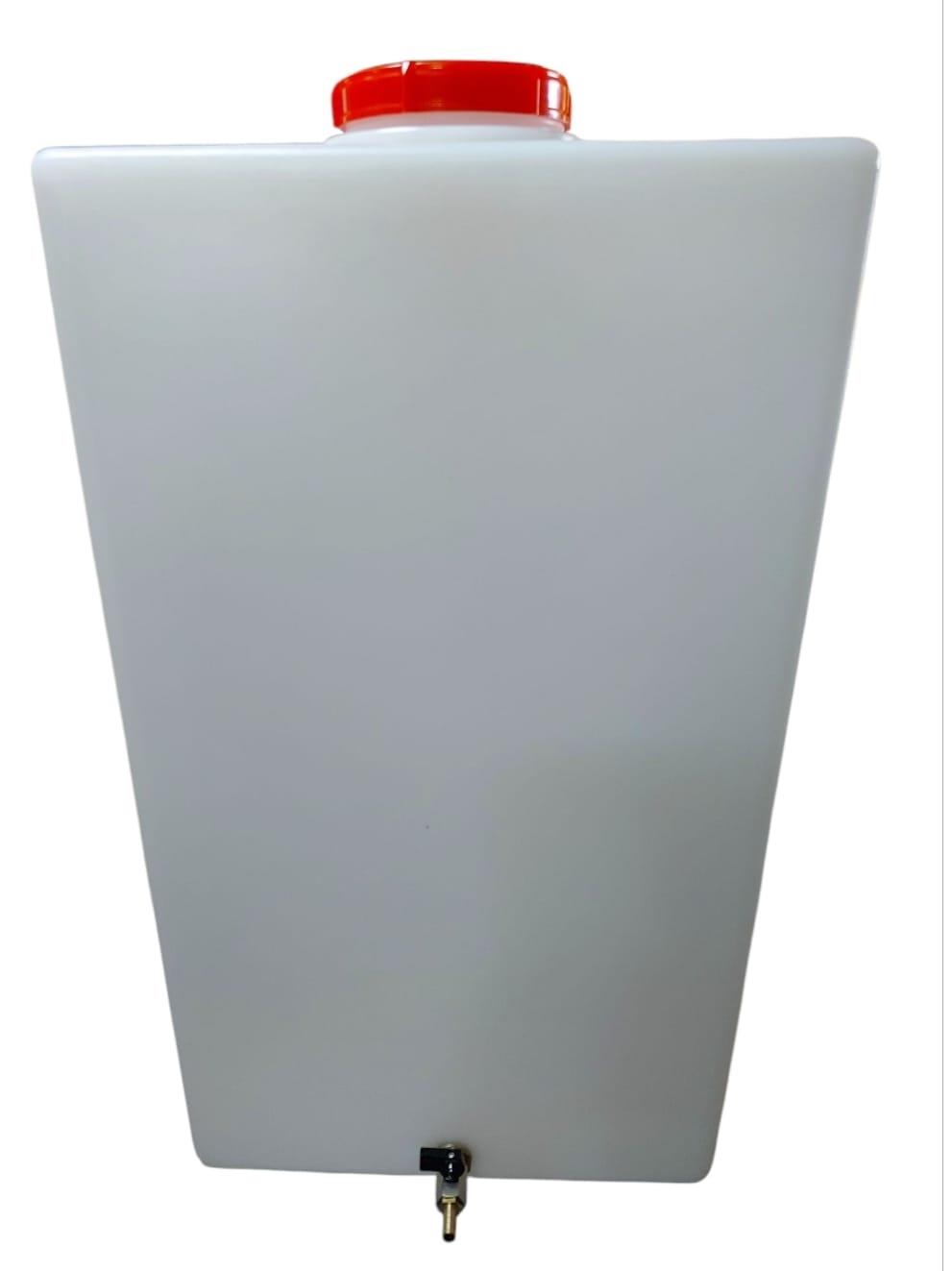 מיכל מים עומד 55 ליטר שטוח כולל ברז פקק ונשם דלק איתן