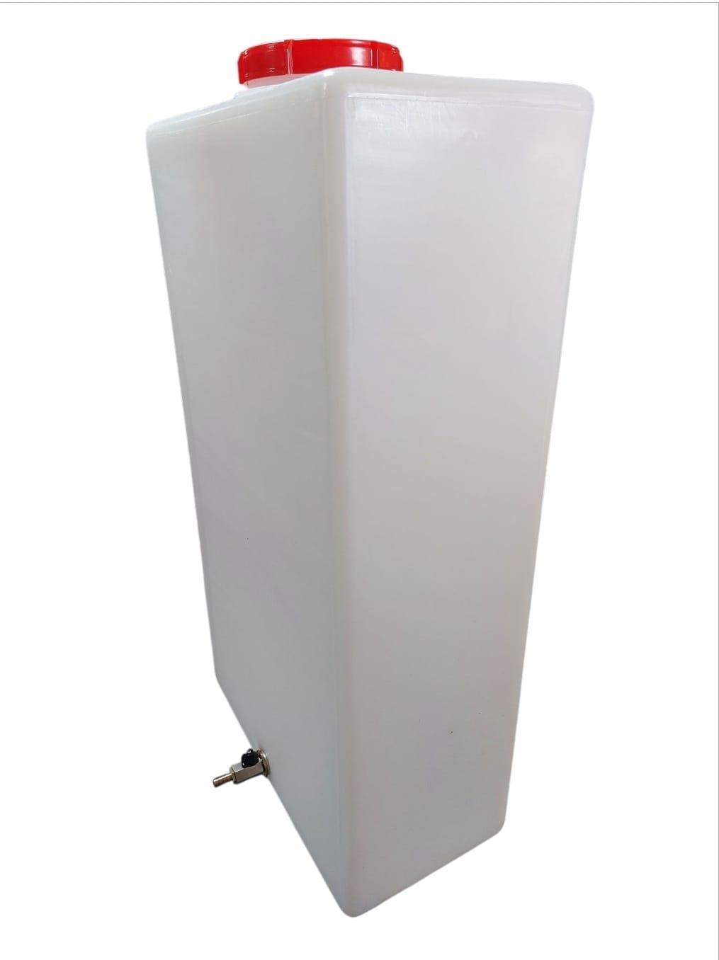 מיכל מים עומד 55 ליטר שטוח כולל ברז פקק ונשם דלק איתן – תמונה 2