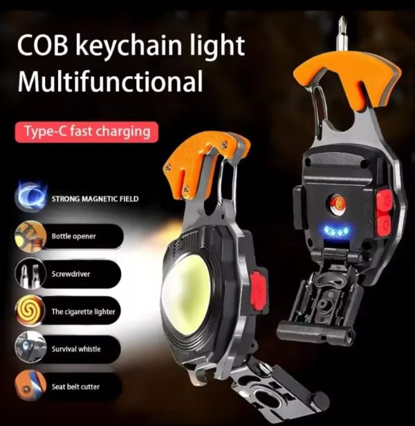 פנס נייד מיני LED לקמפינג  עם מצית דלק איתן