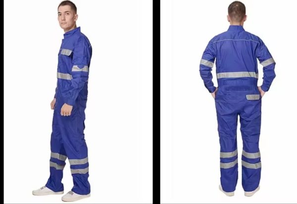 ⁦סרבל בטיחות  100% כותנה מעכב בעירה מחזירי אוראנטיסטטי  מידה L דלק איתן⁩ – תמונה ⁦2⁩