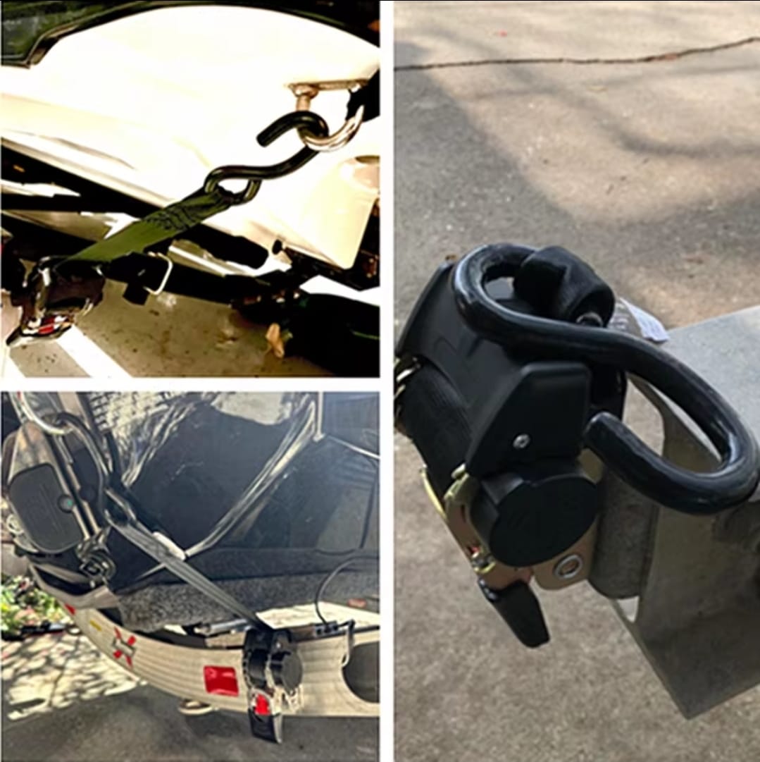 רצועות קיבוע ראצ'ט לקשירת טרקטורונים RZR ציוד כבד מקסימום 3300 ליברות דלק איתן – תמונה 3