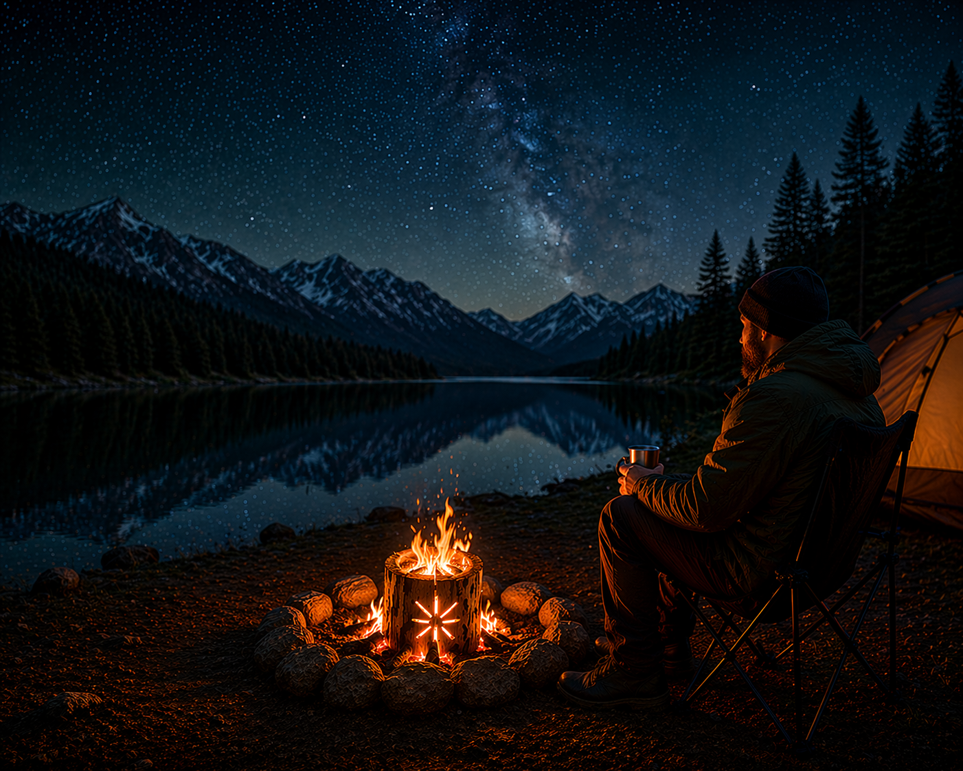 מדורה ניידת גזע עץ דלק איתן – תמונה 2