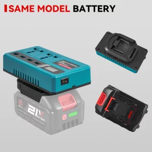 מתאם מסוללה מקיטה ל 220V / USB דלק איתן שקע כפול