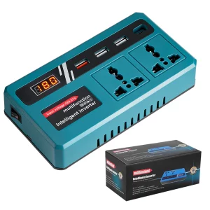 מתאם מסוללה מקיטה ל 220V / USB דלק איתן שקע כפול