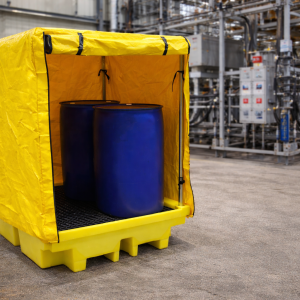 מאצרה עם כיסוי לאחסון 4 חביות דלק איתן